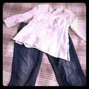 Delicate beaded Ann Taylor top